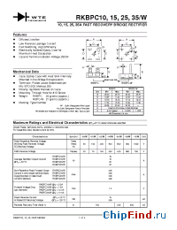 Datasheet RKBPC1501 manufacturer WTE