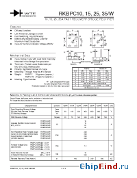 Datasheet RKBPC35A10W manufacturer WTE