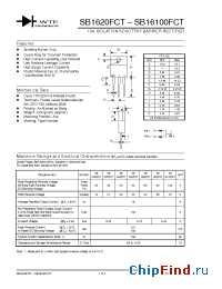 Datasheet SB1620FCT manufacturer WTE