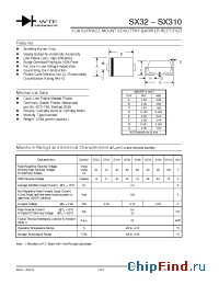 Datasheet SX310-T1 manufacturer WTE