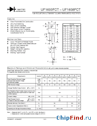 Datasheet UF1601FCT manufacturer WTE