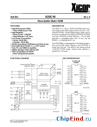 Datasheet X22C10 manufacturer Xicor