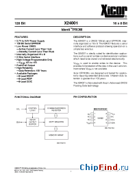 Datasheet X24001-2.7 manufacturer Xicor