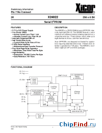 Datasheet X24022P manufacturer Xicor