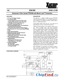 Datasheet X24165 manufacturer Xicor