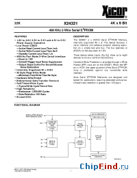 Datasheet X24321S8I-2.5 manufacturer Xicor