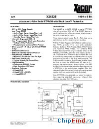 Datasheet X24325P-2.7 manufacturer Xicor