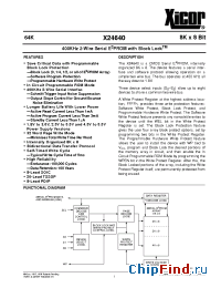 Datasheet X24640 manufacturer Xicor
