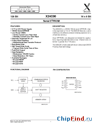 Datasheet X24C00-3 manufacturer Xicor