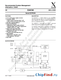 Datasheet X24C02-2.7 manufacturer Xicor