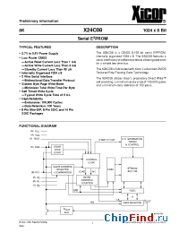 Datasheet X24C08S14I-3 manufacturer Xicor