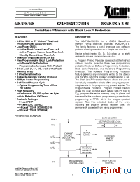 Datasheet X24F016P manufacturer Xicor