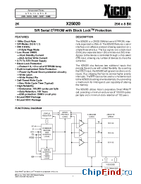 Datasheet X25020SI-2.7 manufacturer Xicor