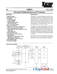 Datasheet X25041P-2.7 manufacturer Xicor