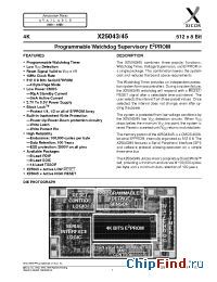 Datasheet X25043-2.7 manufacturer Xicor