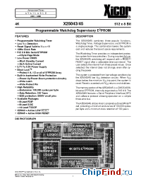 Datasheet X25043S-2.7 manufacturer Xicor