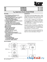 Datasheet X25168S8-2.7 manufacturer Xicor
