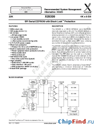 Datasheet X25320-2.7 manufacturer Xicor