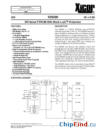 Datasheet X25320P-2.7 manufacturer Xicor