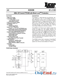 Datasheet X25330S8I manufacturer Xicor