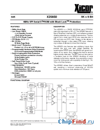 Datasheet X25650V20-2.5 manufacturer Xicor