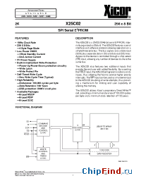 Datasheet X25C02MI manufacturer Xicor