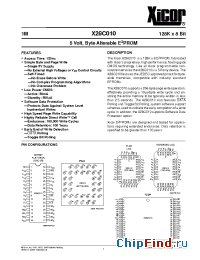 Datasheet X28C010EMB-25 manufacturer Xicor
