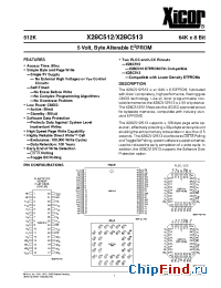 Datasheet X28C512PMB-12 manufacturer Xicor