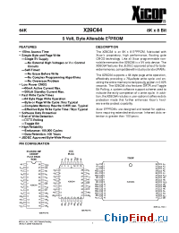 Datasheet X28C64D-15 manufacturer Xicor