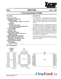 Datasheet X28VC256SI-45 manufacturer Xicor
