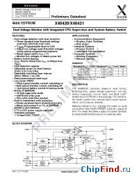 Datasheet X40421S14-A manufacturer Xicor