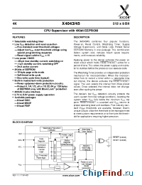 Datasheet X4043-1.8 manufacturer Xicor