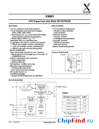 Datasheet X5083-2.7 manufacturer Xicor