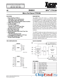 Datasheet X84041V manufacturer Xicor