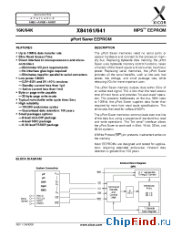 Datasheet X84161-2.5 manufacturer Xicor
