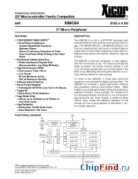 Datasheet X86C64P manufacturer Xicor