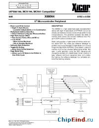 Datasheet X88064SI-60 manufacturer Xicor