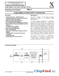 Datasheet X9111TB15I manufacturer Xicor