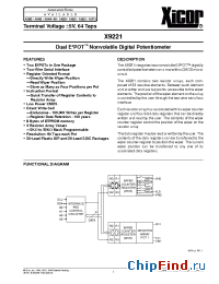 Datasheet X9221UPM manufacturer Xicor
