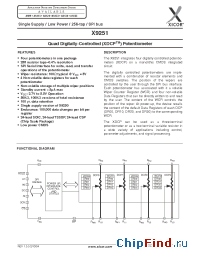 Datasheet X9251TS24 manufacturer Xicor