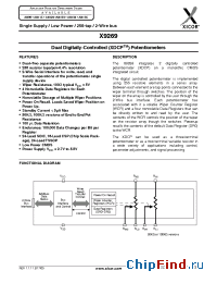 Datasheet X9269TB16I-2.7 manufacturer Xicor