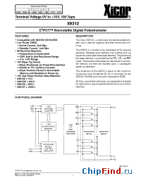 Datasheet X9312UP manufacturer Xicor