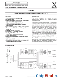 Datasheet X9400W-2.7 manufacturer Xicor
