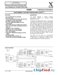 Datasheet X9409WB241I-2.7 manufacturer Xicor
