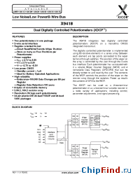 Datasheet X9418WP24I-2.7 manufacturer Xicor