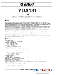 Datasheet YDA131 manufacturer YAMAHA