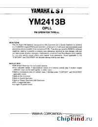 Datasheet YM2413B manufacturer YAMAHA