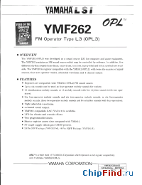 Datasheet YMF262 manufacturer YAMAHA