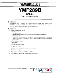 Datasheet YMF289B manufacturer YAMAHA
