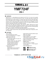 Datasheet YMF724F manufacturer YAMAHA